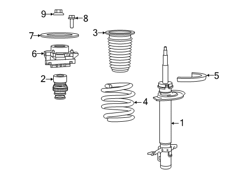 2022 Ram ProMaster City Top Nut Diagram for 68263137AA