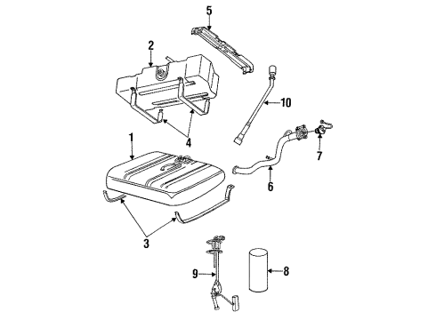 1993 Chrysler Town & Country Fuel Pump Relay Diagram for 5235252