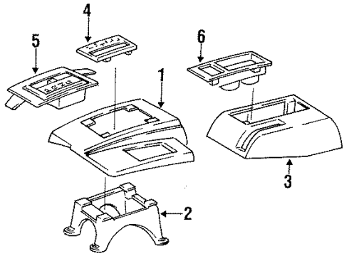1995 Jeep Grand Cherokee Bezel Diagram for 55114662