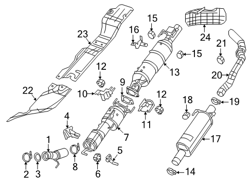 2025 Ram 3500 Converter - Catalytic Diagram for 68595391AA