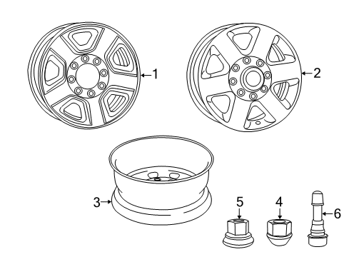 2015 Ram 3500 Wheel, Steel Diagram for 52110366AD