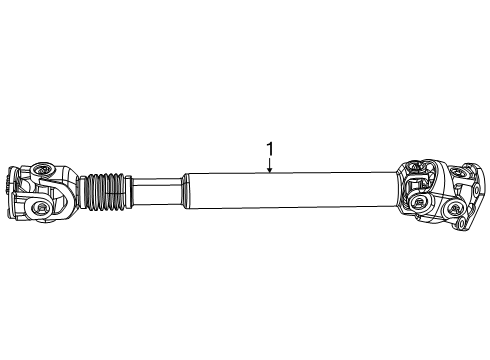 2010 Dodge Ram 2500 Drive Shaft - Front Diagram