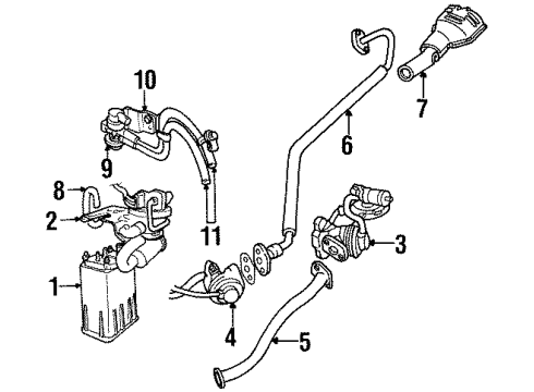 1997 Chrysler Sebring Throttle Position Sensor Diagram for 4605130