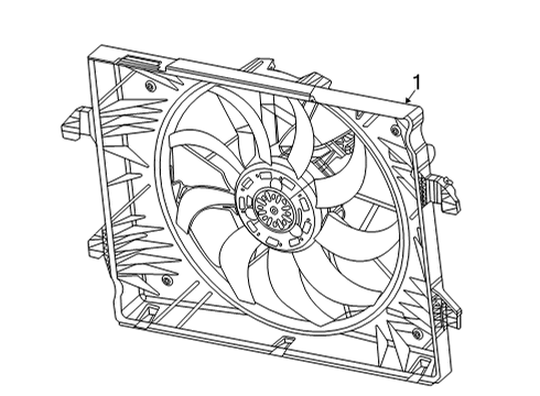 2021 Ram 1500 Fan Assembly Diagram for 68430018AA