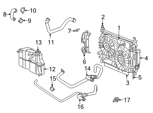 2005 Chrysler 300 Radiator & Components Diagram 3 - Thumbnail