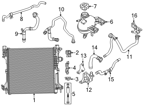 2023 Dodge Hornet Radiator & Components Diagram