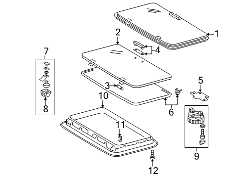 2006 Dodge Sprinter 2500 Hinge Cover Diagram for 5134007AA