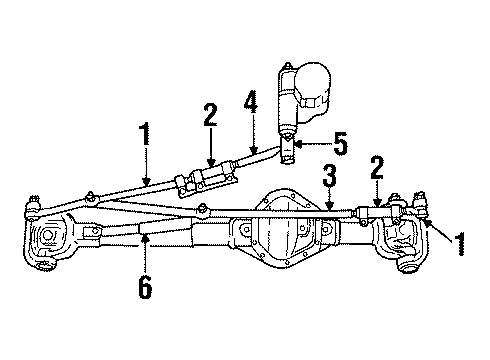 2001 Dodge Ram 3500 Pitman Arm Diagram for 68307383AA