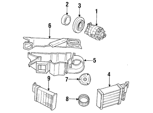 1985 Dodge Aries A/C Compressor Diagram