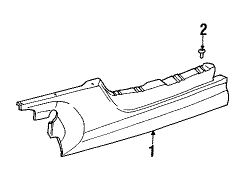 2001 Chrysler Prowler Molding Retainer Diagram for 6504352