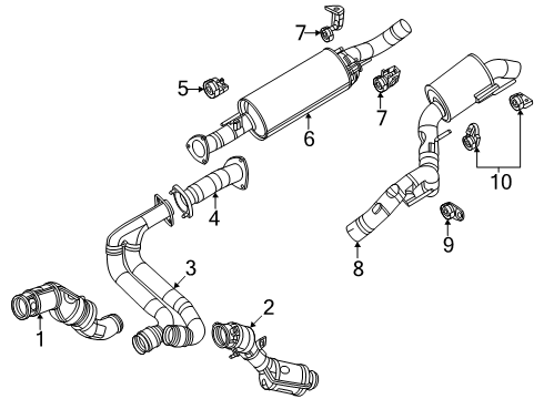 2025 Jeep Wagoneer Exhaust Components Diagram
