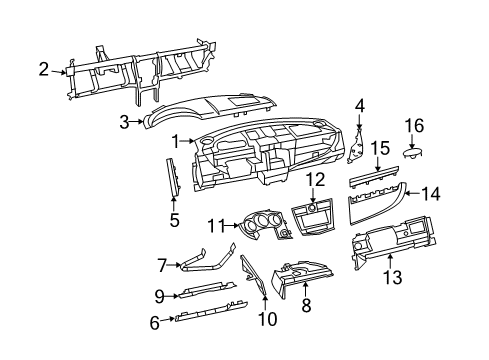 2008 Chrysler Sebring Reinforcement Beam Diagram for 5291682AG