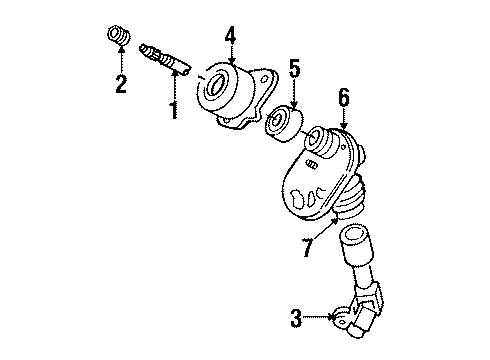 1990 Dodge Shadow Shaft & Internal Components Diagram 2 - Thumbnail