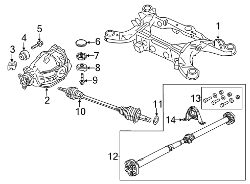 2023 Chrysler 300 Different - Rear Axle Diagram for 68159834AH
