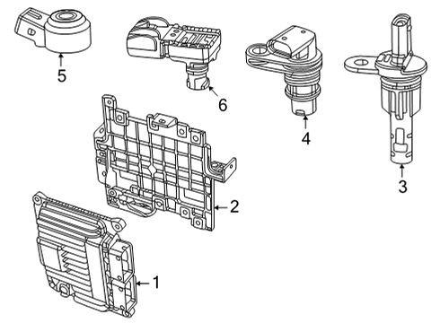 2023 Jeep Grand Wagoneer ECM Bracket Diagram for 68421641AA