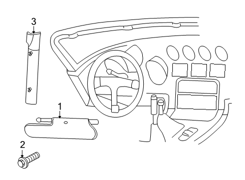 2008 Dodge Viper Side Molding, Driver Side Diagram for TR83RXFAB