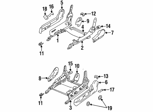 1995 Dodge Avenger Lever Diagram for MR731059