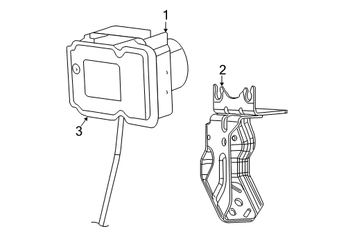 2008 Chrysler Town & Country Modulator Bracket Diagram for 68030937AB