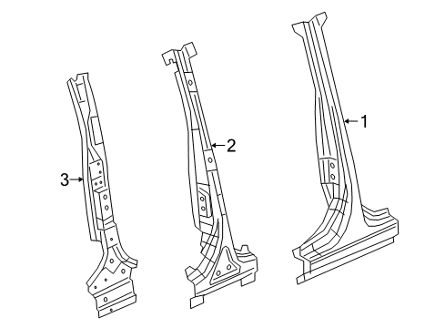 2018 Jeep Wrangler Inner Center Pillar Diagram for 68302790AG