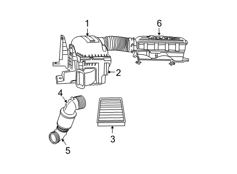 2004 Dodge Ram 2500 Air Duct, Lower Diagram for 53032651AA