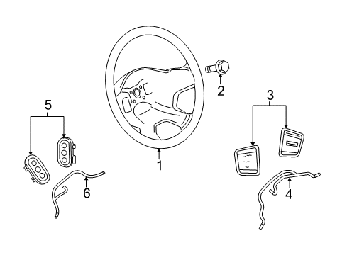 2006 Jeep Commander Steering Wheel Diagram for 5JZ04ZJ8AC