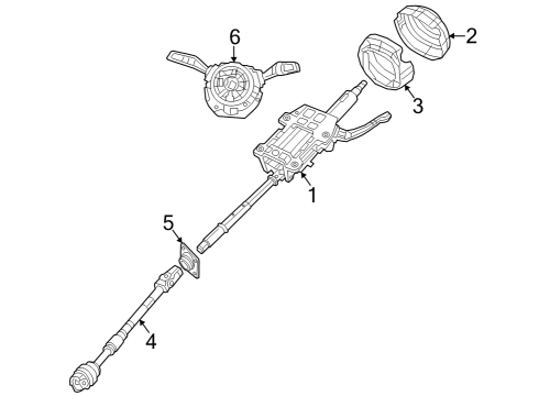2022 Jeep Gladiator Combination Switch Diagram for 68491583AB
