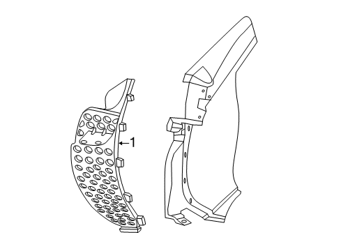 2017 Dodge Viper Grille, Front Passenger Side Diagram for 68160490AC