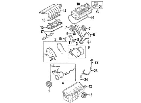 1999 Chrysler Sebring Manifold Gasket Diagram for 4667148