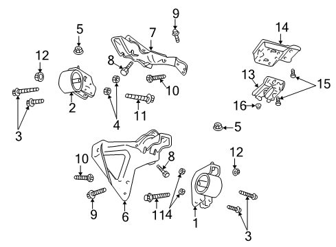 1998 Dodge Durango Engine & Trans Mounting Diagram 2 - Thumbnail