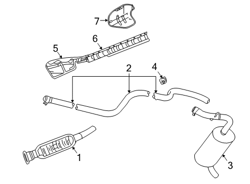 2006 Chrysler PT Cruiser Catalytic Converter Diagram for 5085658AB