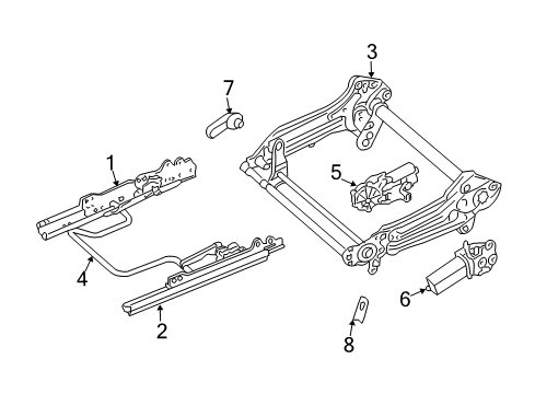2006 Dodge Durango Recline Handle, Passenger Side Diagram for ZZ08DX9AA