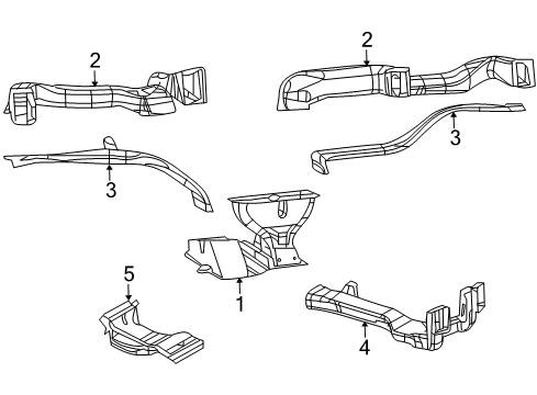 2011 Ram 2500 Rear Duct Diagram for 68053384AC