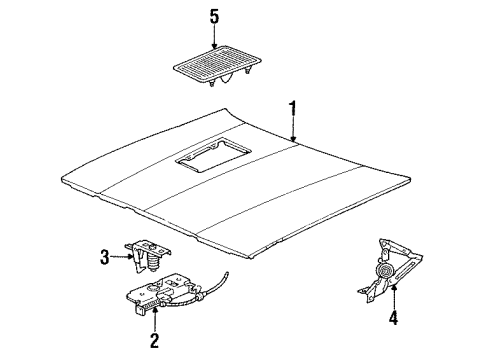 1985 Dodge Lancer Hood & Components Diagram