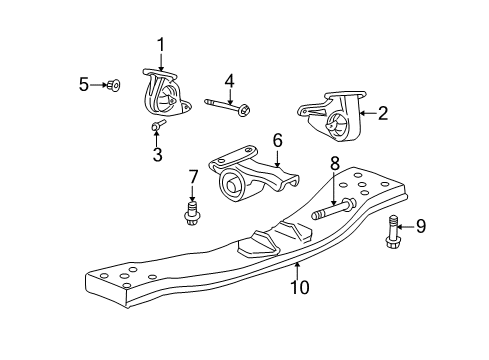 2002 Jeep Liberty Transmission Mount Diagram for 52059306AA
