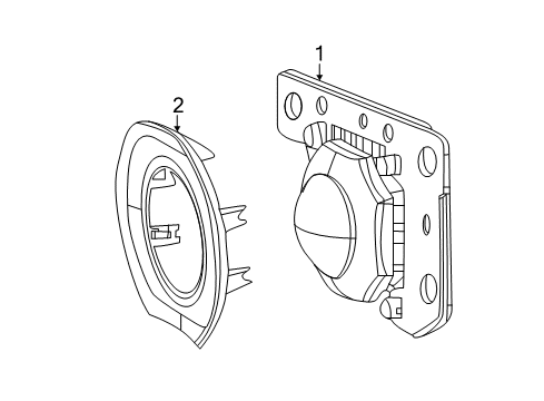 2018 Jeep Compass Distance Sensor Diagram for 68248539AH