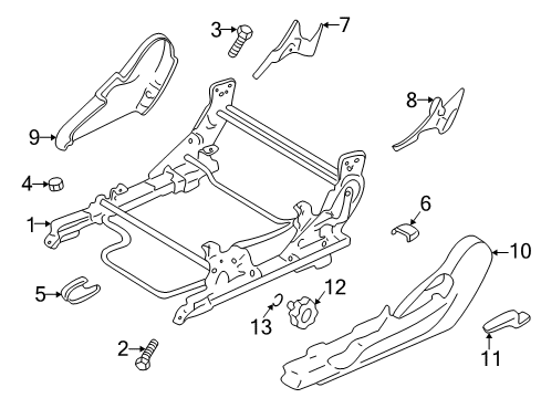 2001 Dodge Stratus Recline Lever, Beige, Driver Side Diagram for MR792252