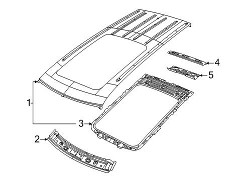 2024 Jeep Grand Cherokee L Roof & Components Diagram 3 - Thumbnail