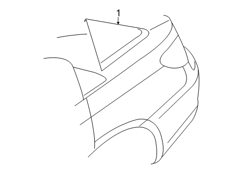 2007 Chrysler Sebring Applique, Rear Passenger Side Diagram for 5116188AC
