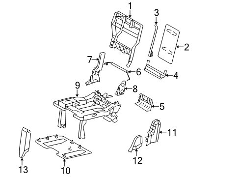 2009 Dodge Grand Caravan Shield, Beige, Rear Outer Passenger Side Diagram for 1AM131K5AB