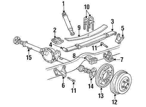 1990 Dodge W150 Shackle, Rear Diagram for 4228468