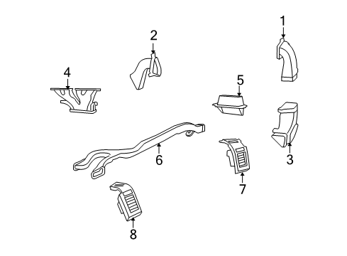 2011 Jeep Liberty Air Duct, Beige Diagram for 1EQ94DK7AC