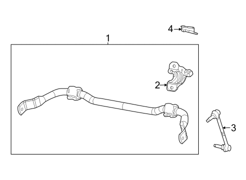 2022 Jeep Grand Cherokee Stabilizer Bar & Components Diagram