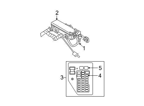 2004 Dodge Durango Junction Block Diagram for 56049173AE