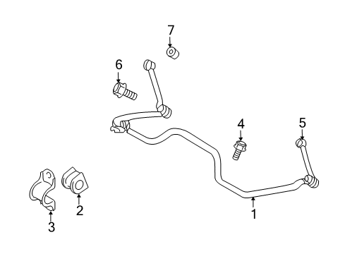 2009 Chrysler Aspen Stabilizer Bar & Components Diagram 10 - Thumbnail