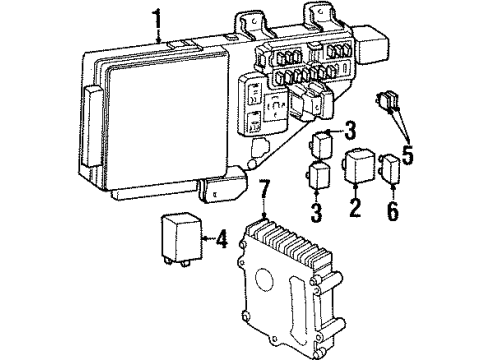 1996 Chrysler Sebring Junction Block Diagram for 4671401AA