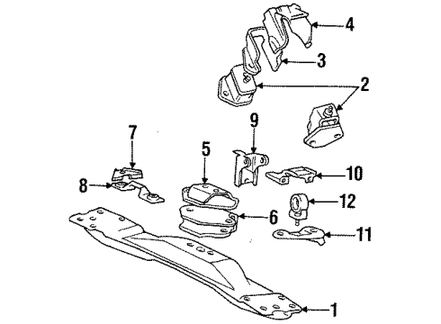 1989 Dodge Ram 50 Rear Mount Diagram for MB309651