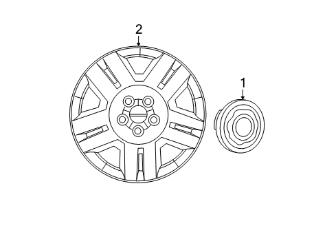 2014 Chrysler 200 Wheel Covers & Trim Diagram