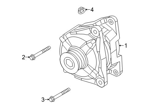 2025 Ram 2500 GENERATOR-ENGINE Diagram for 68527975AA
