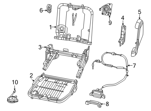 2025 Ram 1500 Rear Seat Components Diagram 6 - Thumbnail