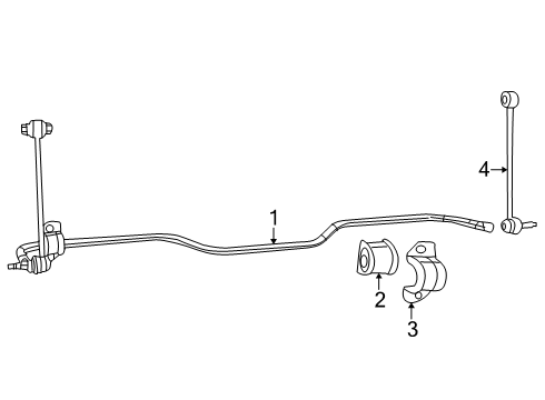 2025 Ram 1500 Stabilizer Bar & Components - Rear Diagram
